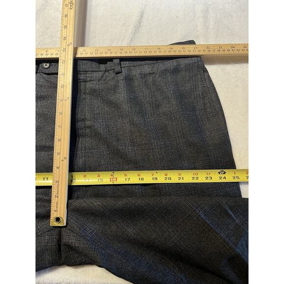 Ted Baker 50XL 42x31 Charcoal Gray Purple Plaid Flannel Men's Designer Suit - Picture 14 of 16